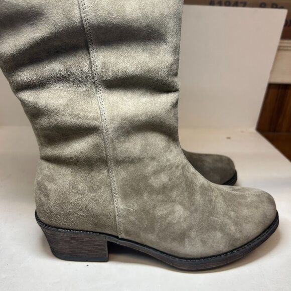 Propet Womens 8.5 W Smoked Taupe Suede Zip Up Knee High Boots NIB YL0 - Picture 5 of 6